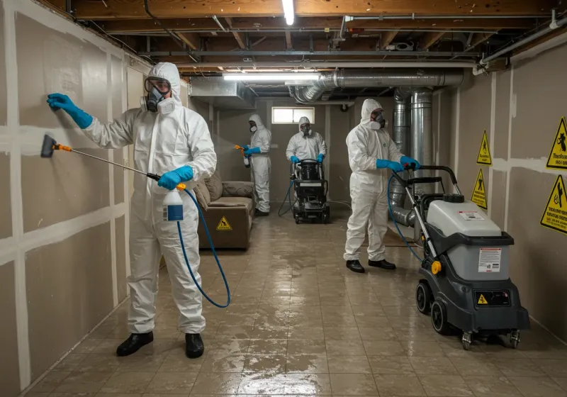 Basement Moisture Removal and Structural Drying process in Ferndale, MI